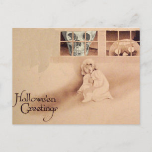 Carte Postale Epaule incorrecte... Monstre Jack-o'-lantern crâne