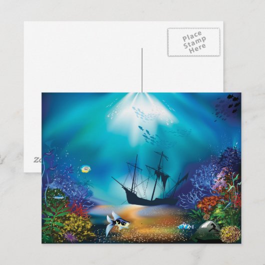 Carte Postale Épave (Devant / Derrière)