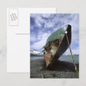 Carte Postale Épave À Navire Sur Le Rivage (Devant / Derrière)