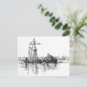 Carte Postale Épave du Maine des États-Unis (Debout devant)