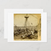 Carte Postale Epave du Maine des Etats-Unis, Plongeurs à venir (Devant / Derrière)