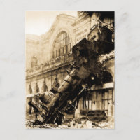 Épave ferroviaire à Montparnasse 1895 Vintage