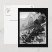 Carte Postale Épave ferroviaire à Montparnasse, catastrophe ferr (Devant / Derrière)