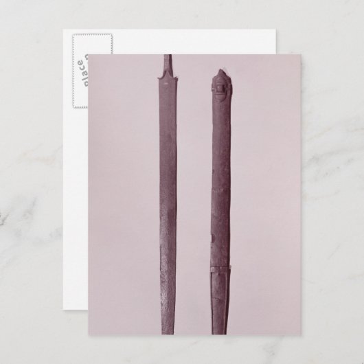 Carte Postale Épée et écharpe (Devant / Derrière)