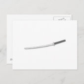 Carte Postale Épée Ninja Samurai (Devant / Derrière)