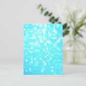 Carte Postale Éperche de pixels turquoise (Debout devant)