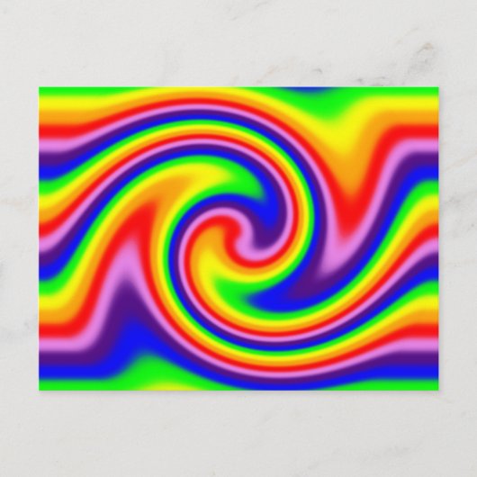 Carte Postale Épersion colorée brillante à l'arc-en-ciel (Devant)