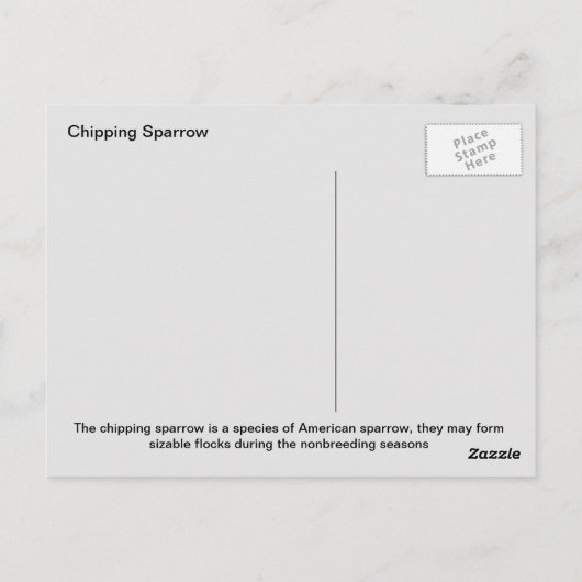 Carte Postale Épervier de croupe (A) (Dos)