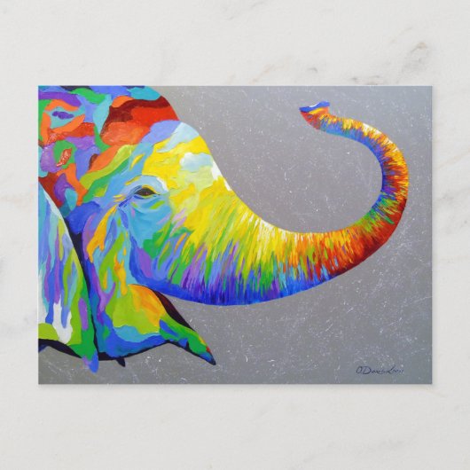 Carte Postale Ephant souriant (Devant)