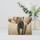 Carte Postale Ephant souriant (Debout devant)