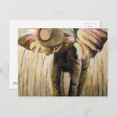 Carte Postale Ephant souriant (Devant / Derrière)