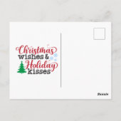 Carte Postale Ephemera 1907 Noël Carol Script Holly Berry (Dos)