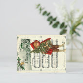 Carte Postale Ephemera Away in the Manger Christmas Carol Decoup (Debout devant)