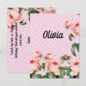 Carte Postale Ephemera floral bouquet vibrant color (Devant / Derrière)