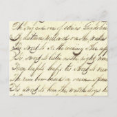 Carte Postale Ephémère antique Cursive Calligraphie Script Poési (Devant)