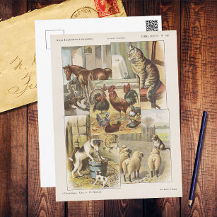 Carte Postale Éphémère de la collection d'animaux de ferme