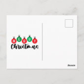 Carte Postale Ephémère de Noël Ad mignonne fille Red Chrysanthem (Dos)