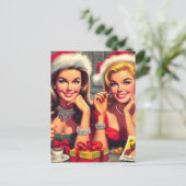 Carte Postale Éphémérides de Noël rétro (Debout devant)