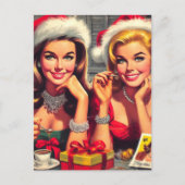 Carte Postale Éphémérides de Noël rétro (Devant)