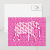 Carte Postale Ephène de mer - rose glacé et fuchsia (Devant / Derrière)