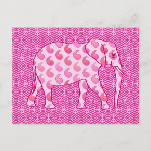 Carte Postale Ephène de mer - rose glacé et fuchsia (Devant)