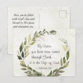 Carte Postale Ephesians 2:8 (Devant / Derrière)