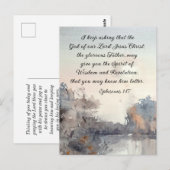 Carte Postale Éphésiens 1:17 Esprit de sagesse et de révélation (Devant / Derrière)