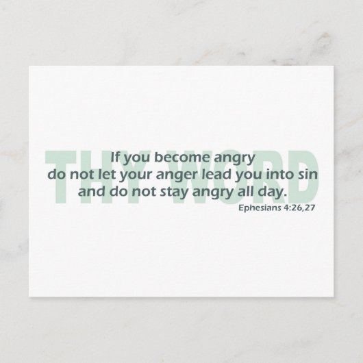 Carte Postale Éphésiens 4 : 26-27 (Devant)