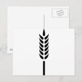 Carte Postale épi de blé céréalier (Devant / Derrière)