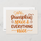 Carte Postale Épice citrouille & Tout Nice (Devant / Derrière)