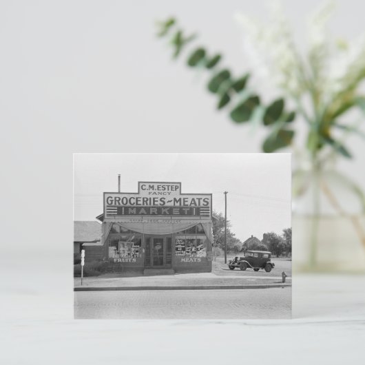 Carte Postale Épicerie, 1938 (Debout devant)