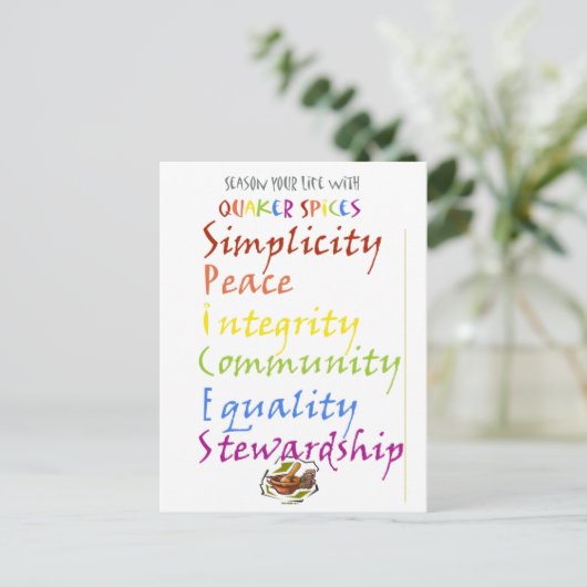 Carte Postale Épices Quaker (Debout devant)