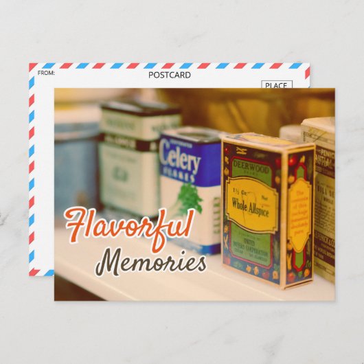 Carte Postale Épices vintages (Devant / Derrière)