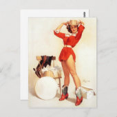 Carte Postale Épingle Casquette de la fille (Devant / Derrière)