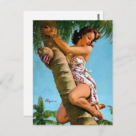 Carte Postale Épingle de coco vers le haut (Devant / Derrière)