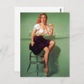 Carte Postale Épingle de crème glacée vers le haut (Devant / Derrière)