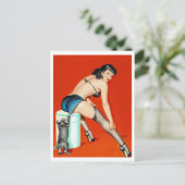 Carte Postale Épingle de fixation Kitty vers le haut (Debout devant)