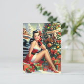 Carte Postale Épingle de Noël Vintage (Debout devant)