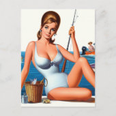 Carte Postale Épinglé de pêche rétro (Devant)