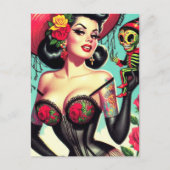 Carte Postale Épingle de sorcière tatouée (Devant)