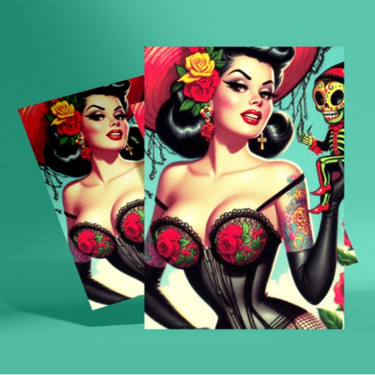 Carte Postale Épingle de sorcière tatouée