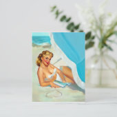 Carte Postale Épingle du coeur de sable vers le haut (Debout devant)