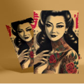 Carte Postale Épingle japonaise tatouée