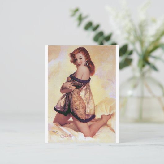 Carte Postale Épingle rouge (Debout devant)