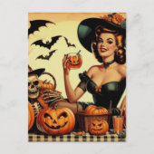 Carte Postale Épingle vintage d'Halloween (Devant)