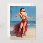 Carte Postale Épinglette Aloha (Devant / Derrière)