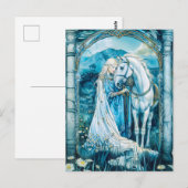 Carte Postale Épona déesse celtique des chevaux (Devant / Derrière)