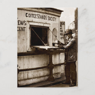 Carte Postale Époque de dépression Un pied de café cent
