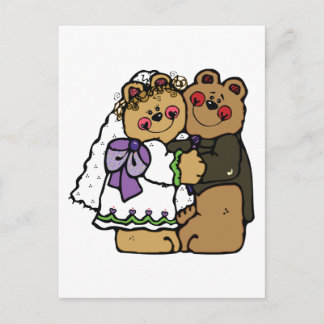 Carte Postale Épouse d'ours et champignon d'ours