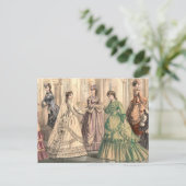 Carte Postale Épouse et accompagnateurs victoriens (Debout devant)